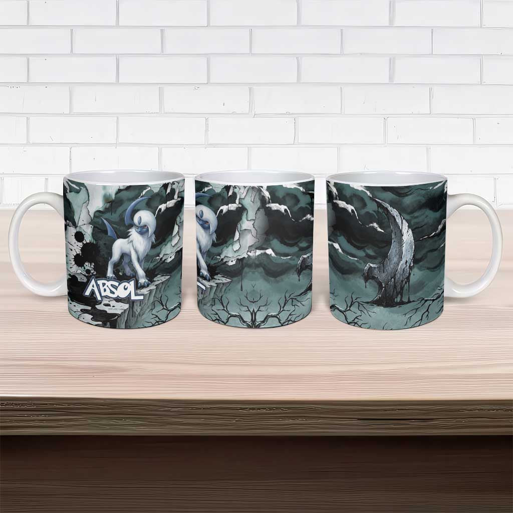 Absol Ceramic Mug Gothic Apocalypse Ink Art