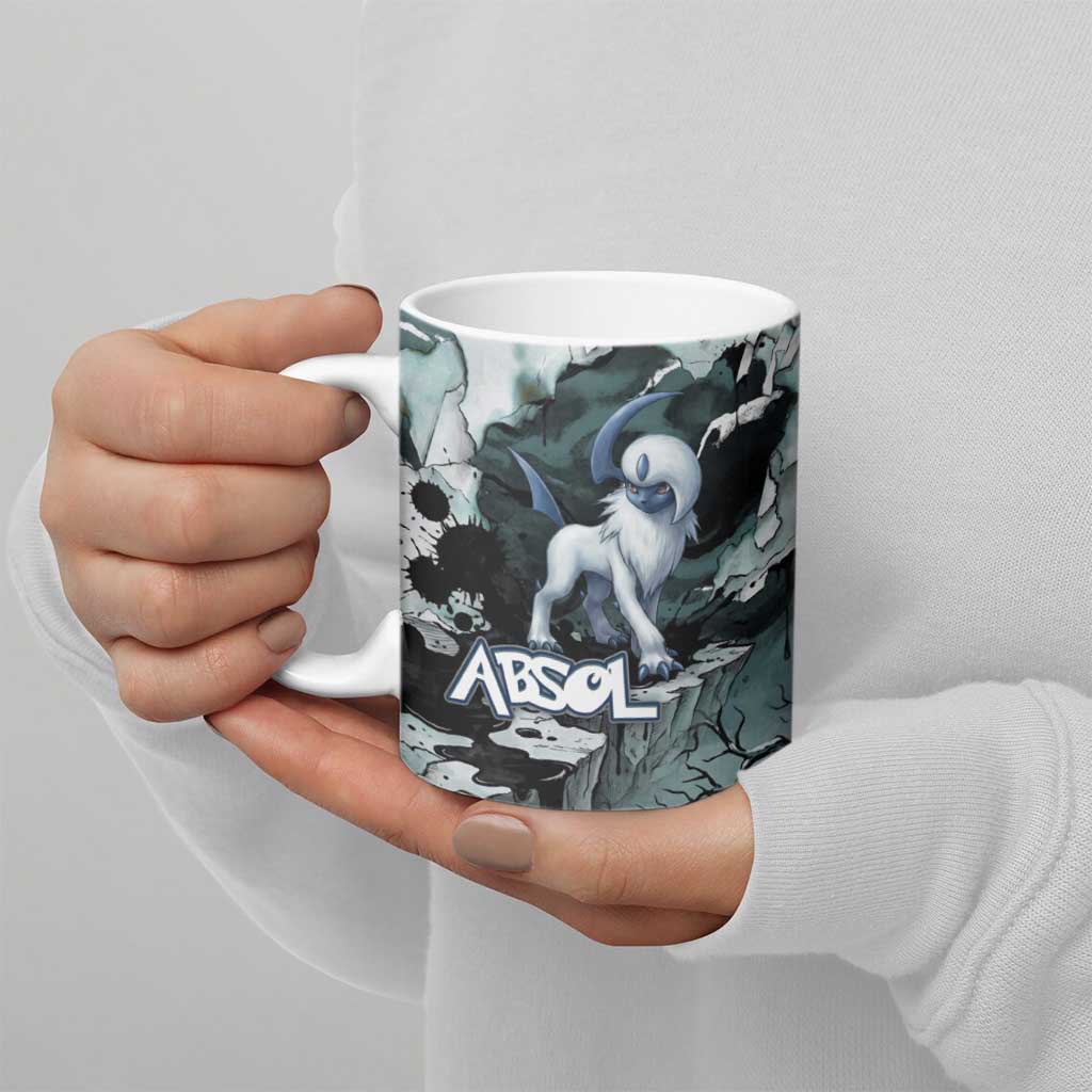Absol Ceramic Mug Gothic Apocalypse Ink Art