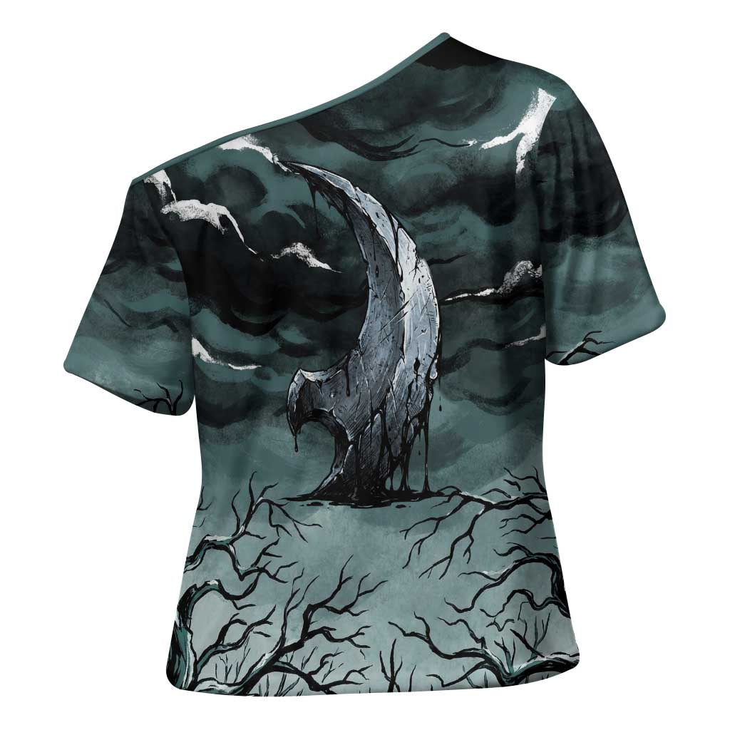 Absol Cross Shoulder Shirt Gothic Apocalypse Ink Art