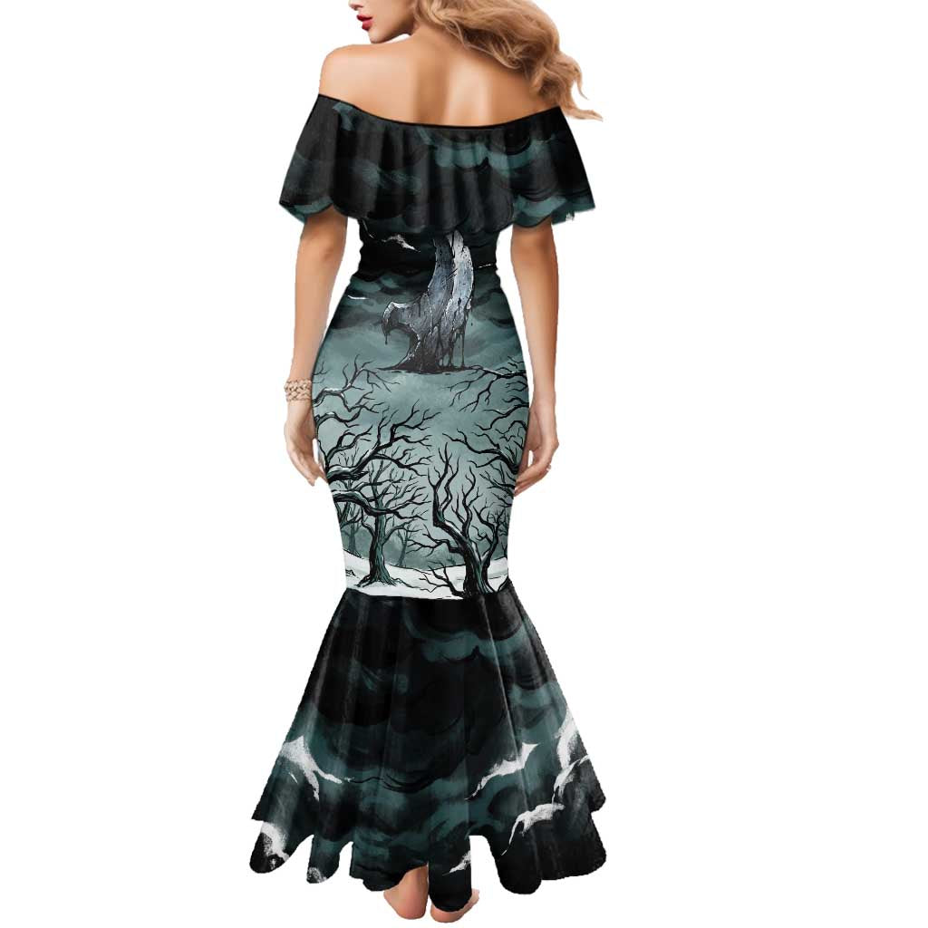 Absol Family Matching Mermaid Dress and Hawaiian Shirt Gothic Apocalypse Ink Art