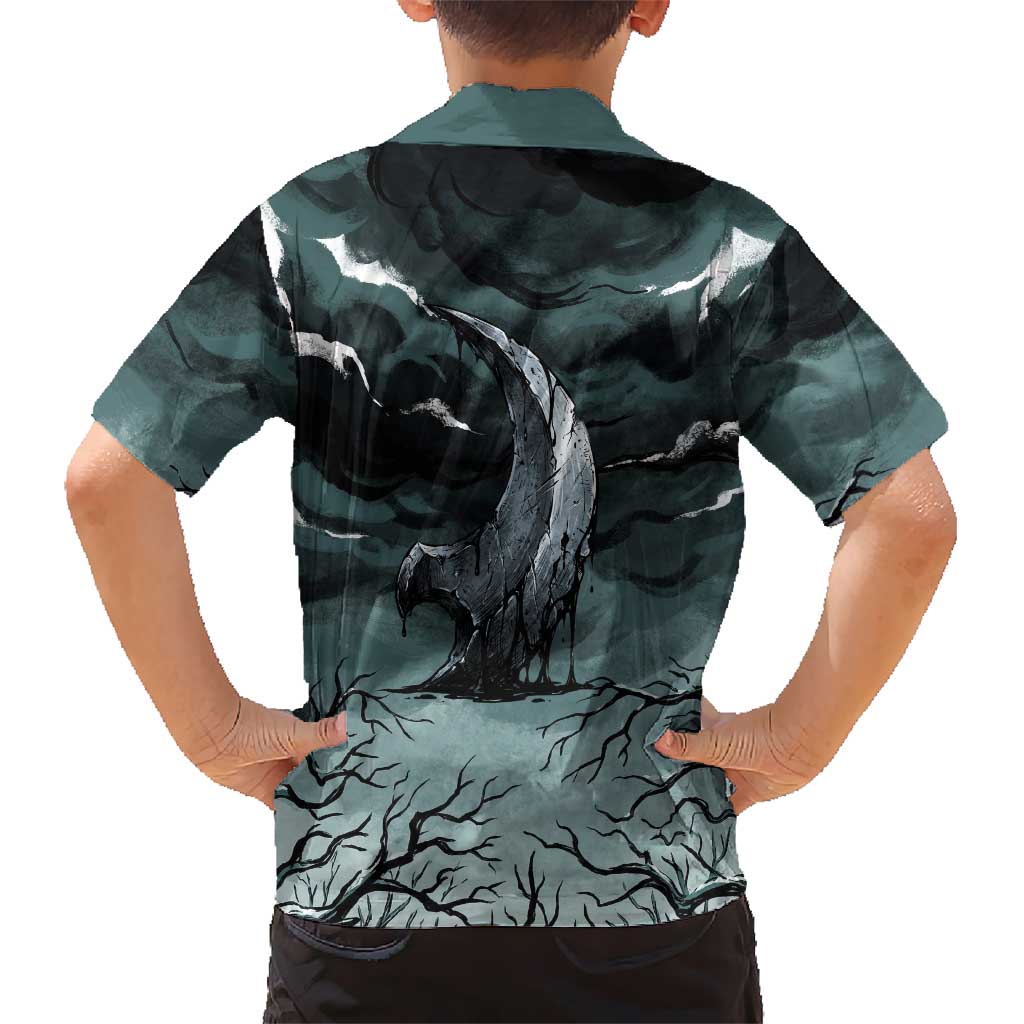 Absol Family Matching Off Shoulder Short Dress and Hawaiian Shirt Gothic Apocalypse Ink Art