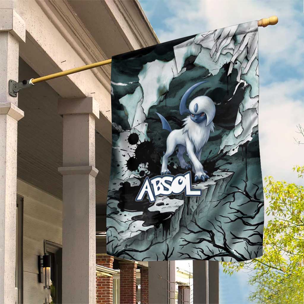 Absol Garden Flag Gothic Apocalypse Ink Art