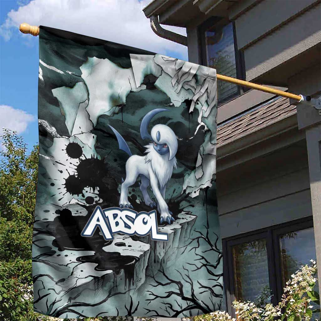 Absol Garden Flag Gothic Apocalypse Ink Art
