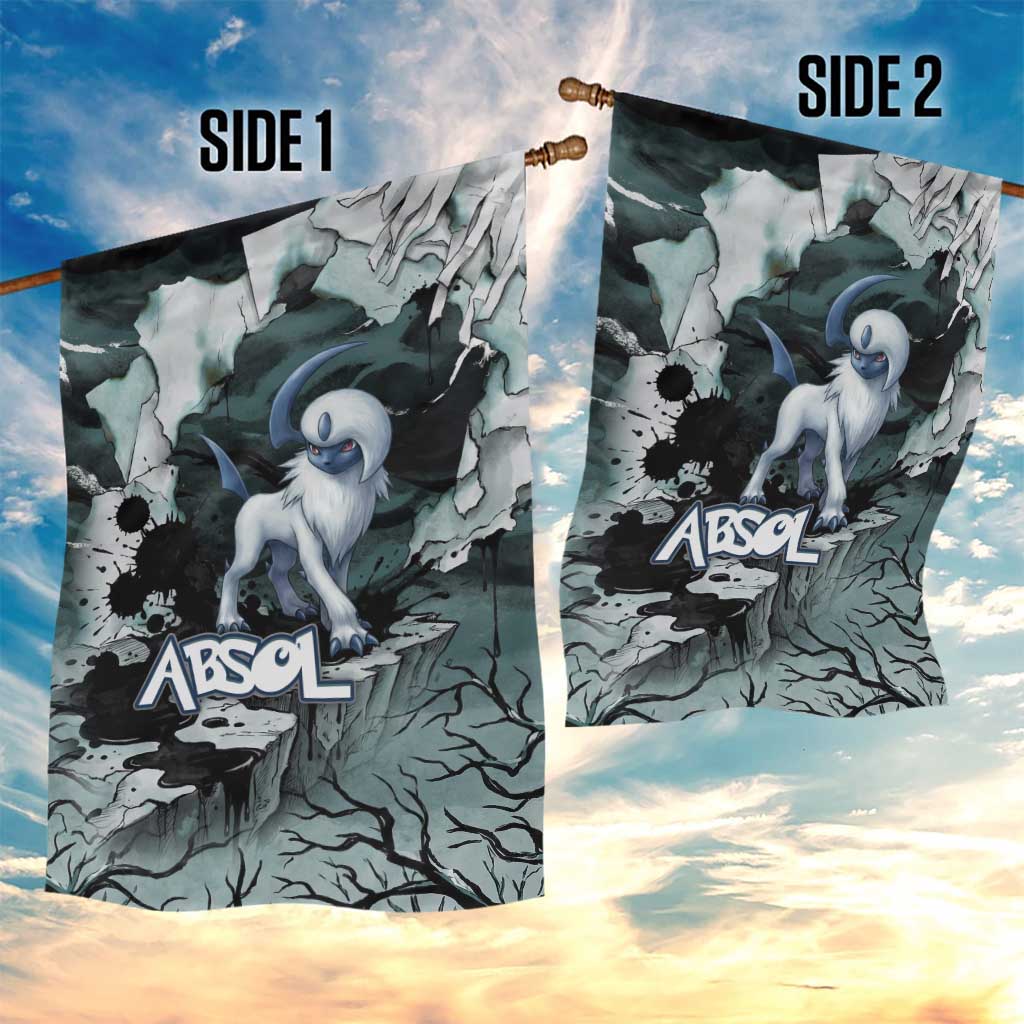 Absol Garden Flag Gothic Apocalypse Ink Art