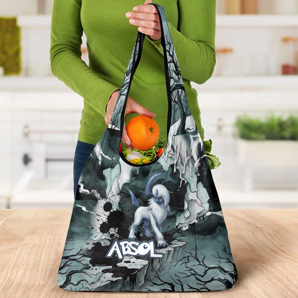 Absol Grocery Bag Gothic Apocalypse Ink Art
