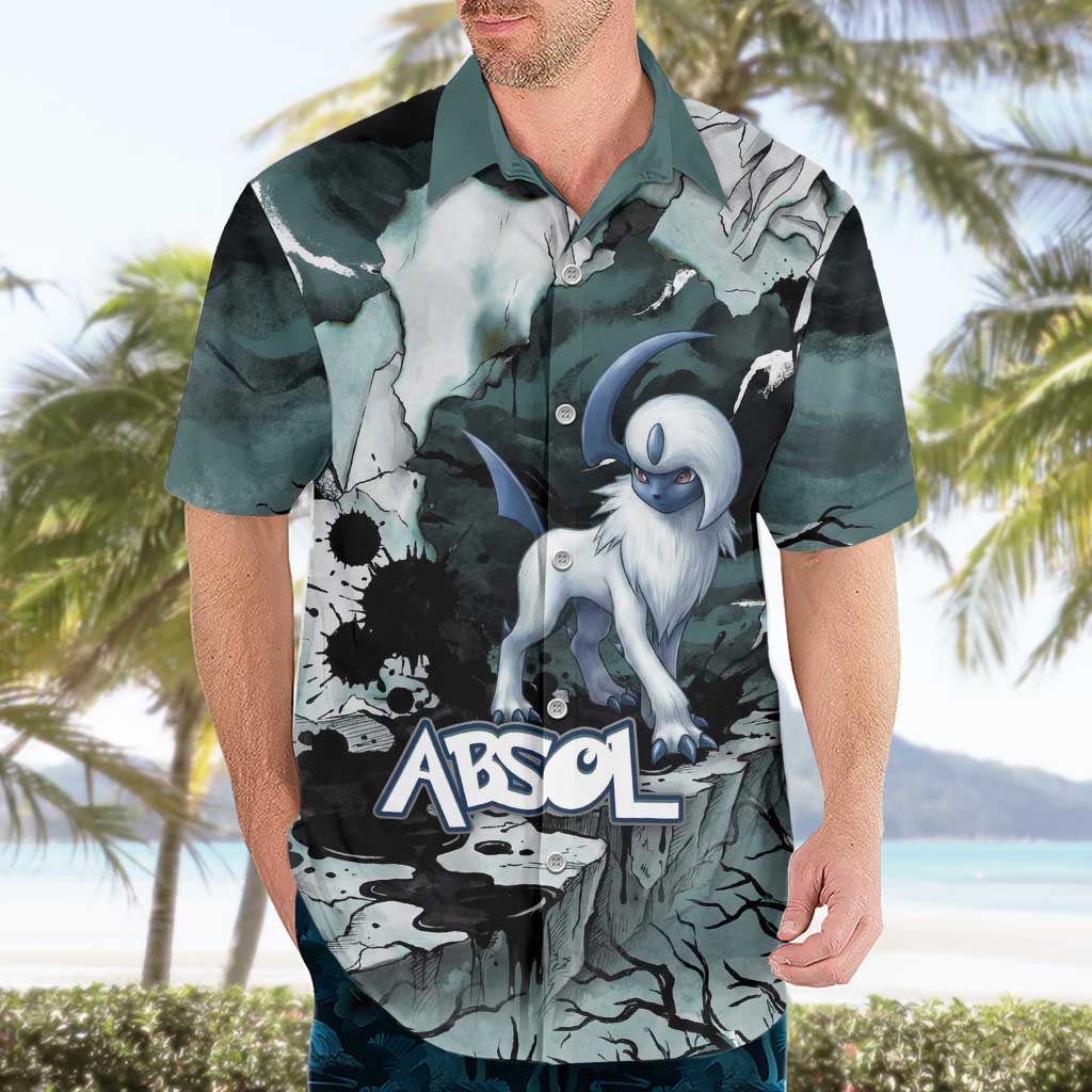 Absol Hawaiian Shirt Gothic Apocalypse Ink Art