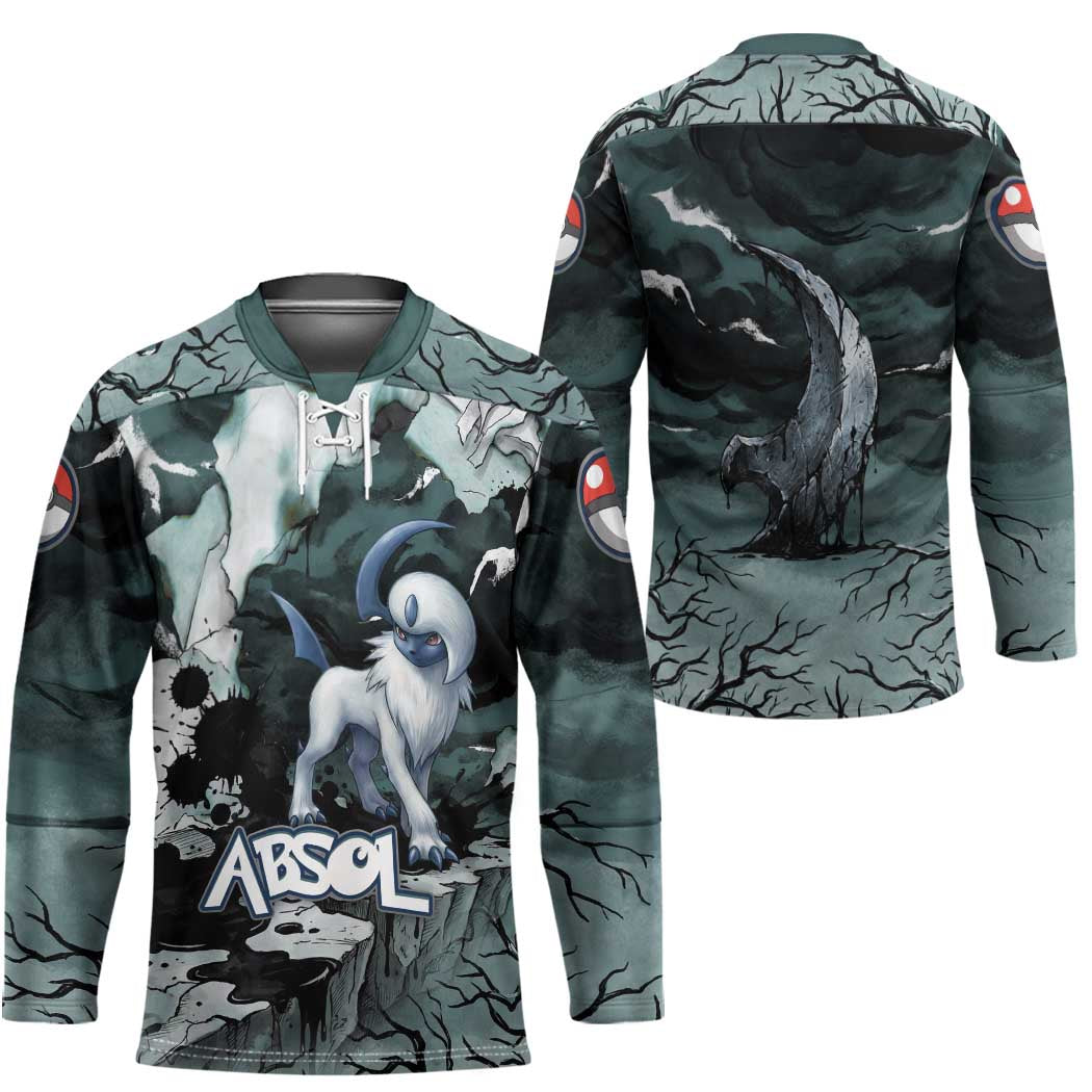 Absol Hockey Jersey Gothic Apocalypse Ink Art
