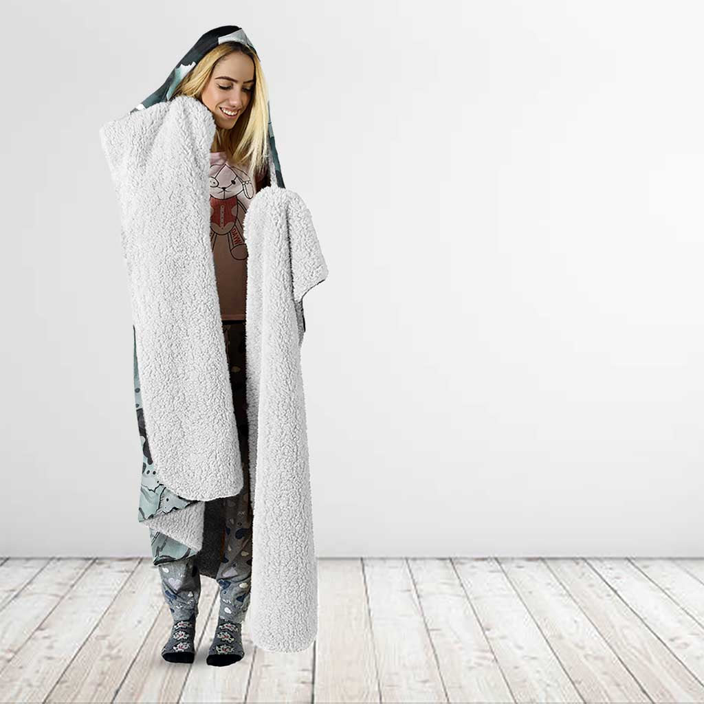 Absol Hooded Blanket Gothic Apocalypse Ink Art