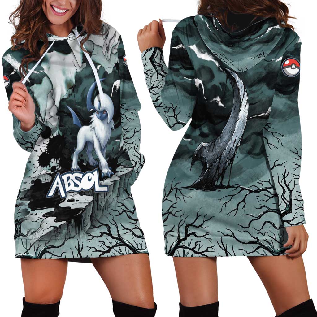 Absol Hoodie Dress Gothic Apocalypse Ink Art