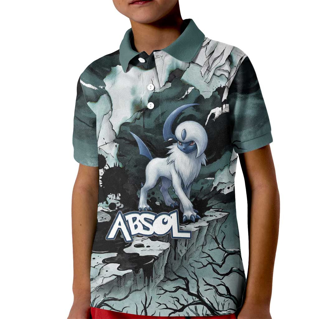 Absol Kid Polo Shirt Gothic Apocalypse Ink Art