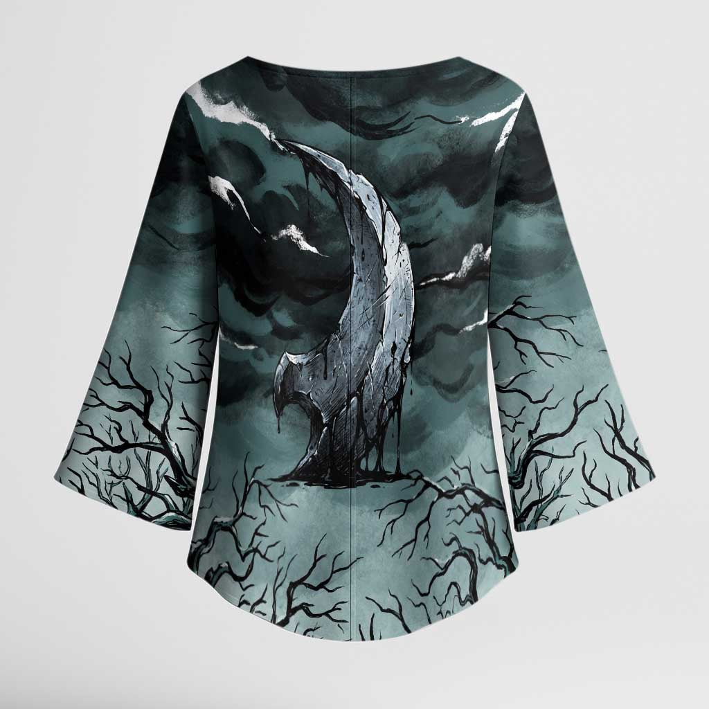Absol Kimono Sleeve Blouse Gothic Apocalypse Ink Art