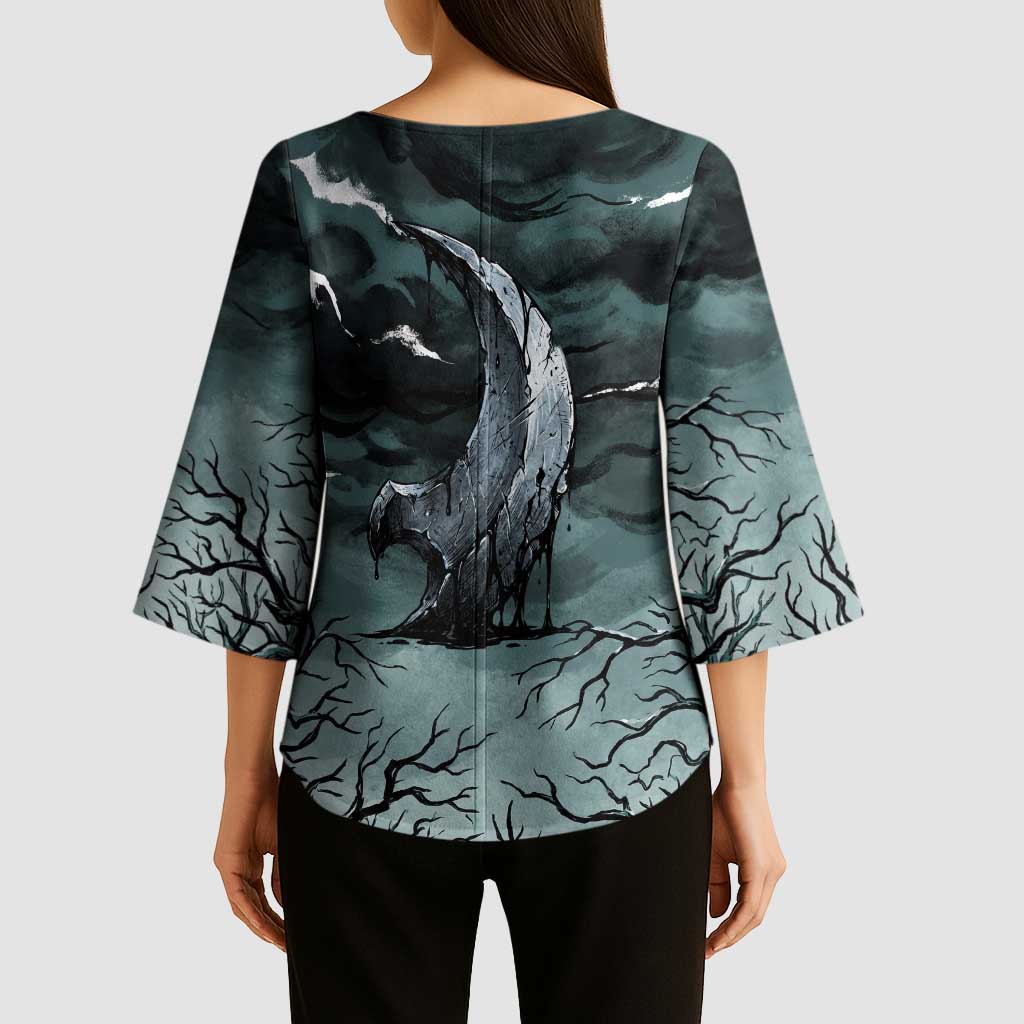 Absol Kimono Sleeve Blouse Gothic Apocalypse Ink Art