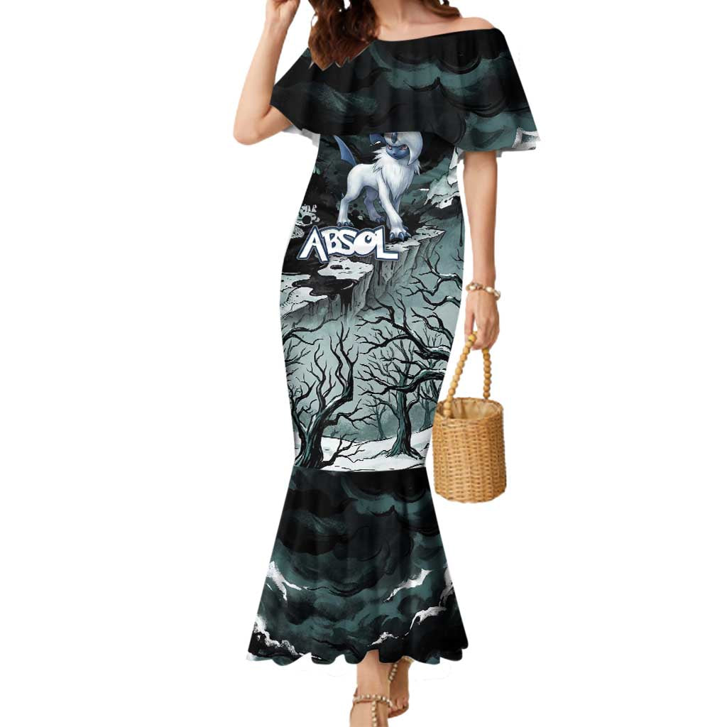 Absol Mermaid Dress Gothic Apocalypse Ink Art