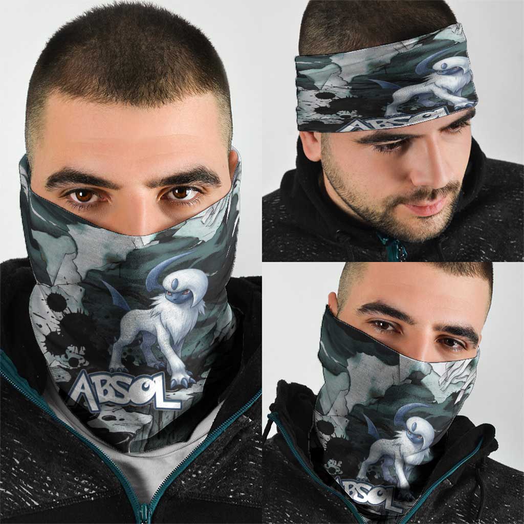 Absol Neck Gaiter Gothic Apocalypse Ink Art