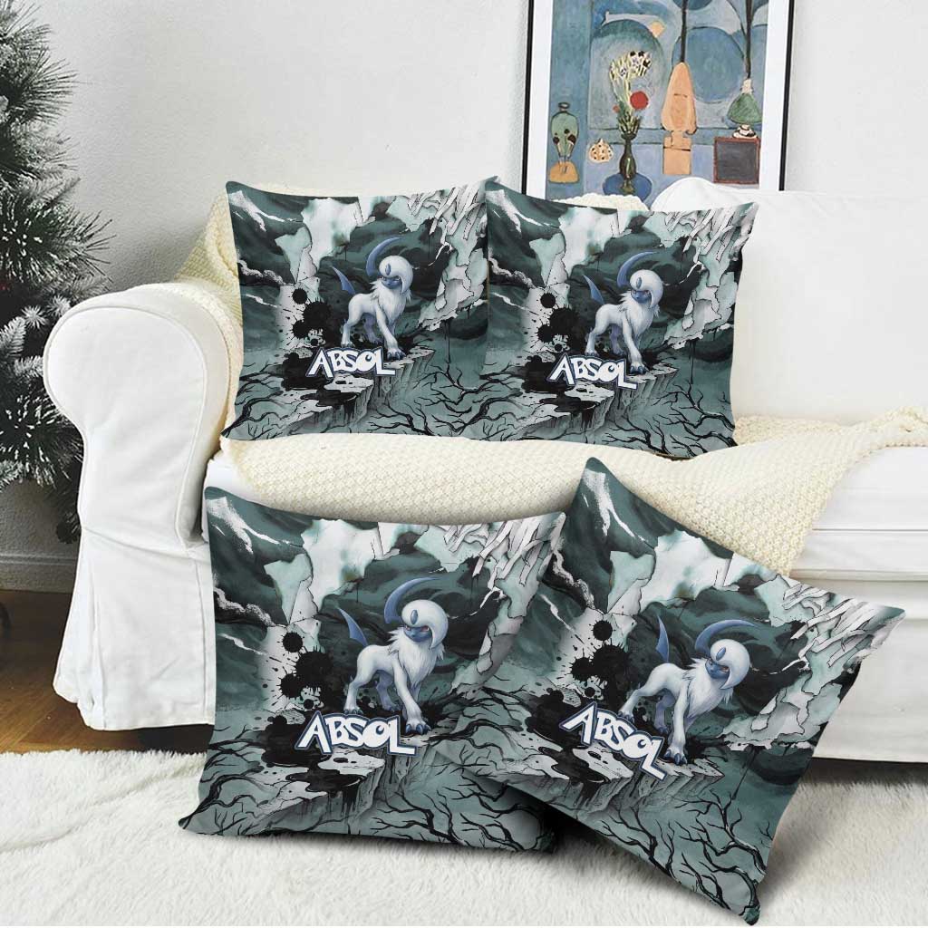 Absol Pillow Cover Gothic Apocalypse Ink Art