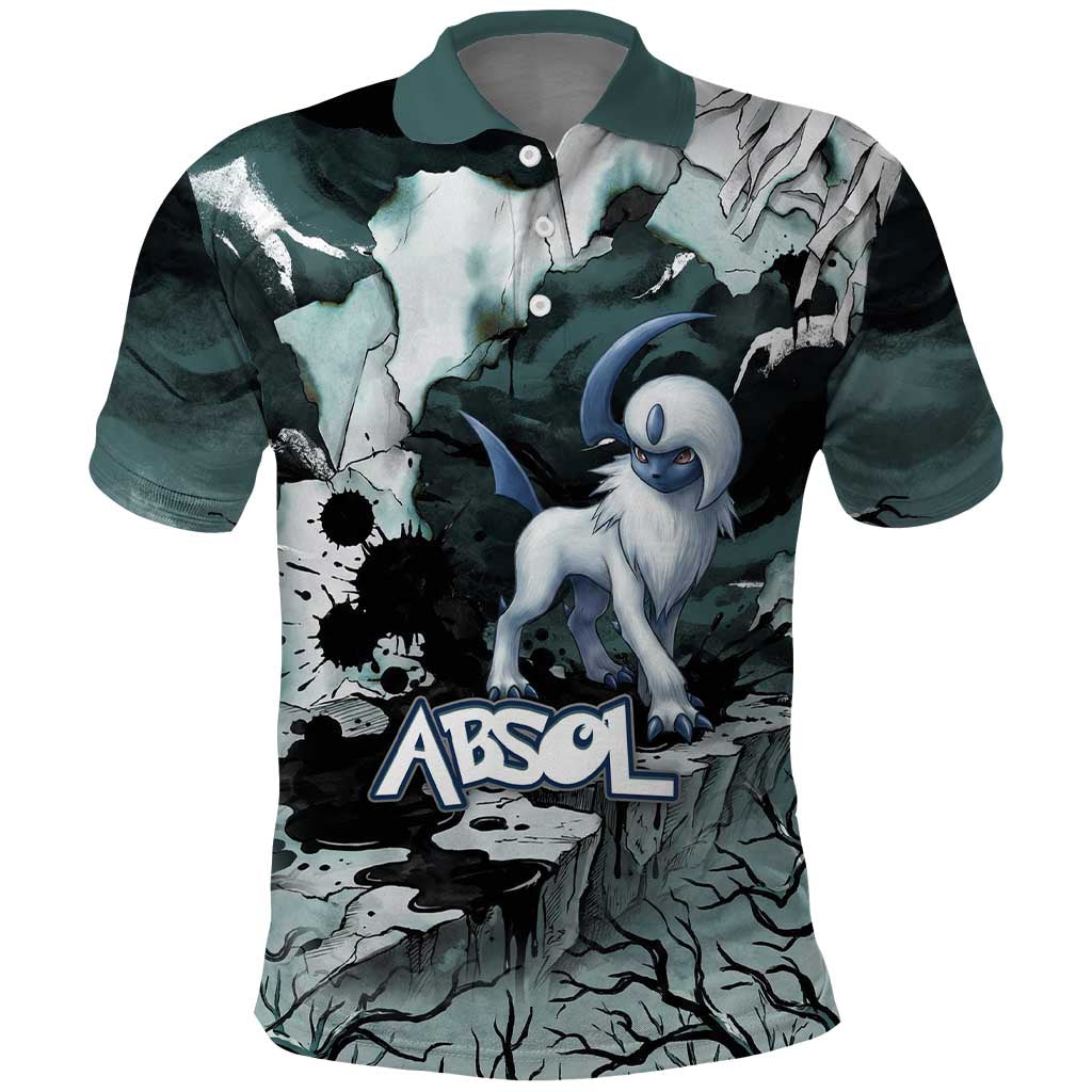 Absol Polo Shirt Gothic Apocalypse Ink Art