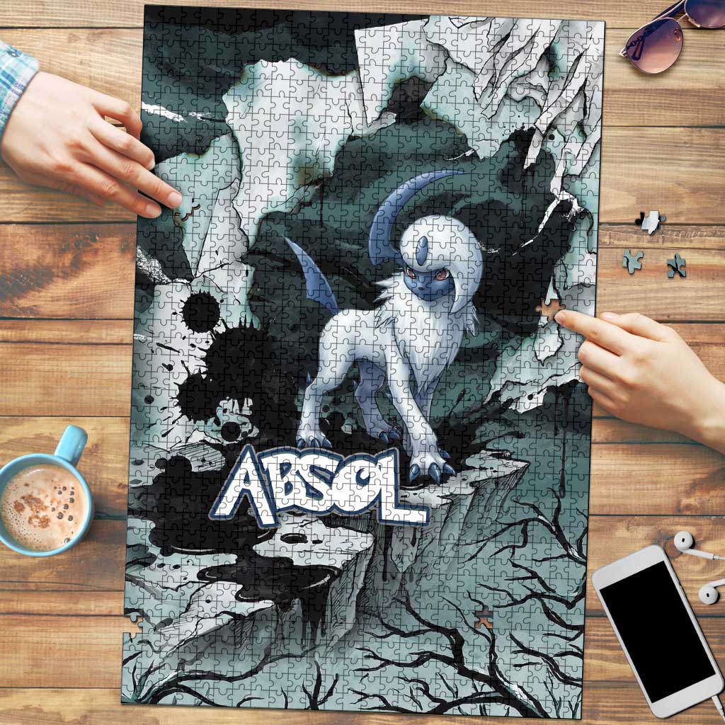 Absol Puzzle Gothic Apocalypse Ink Art