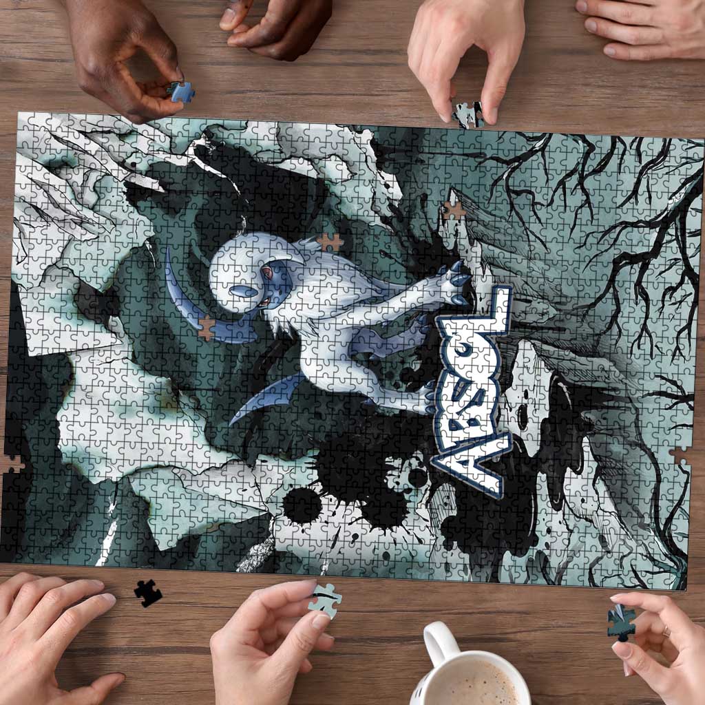 Absol Puzzle Gothic Apocalypse Ink Art