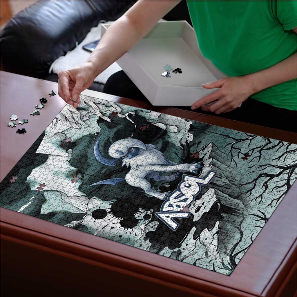 Absol Puzzle Gothic Apocalypse Ink Art
