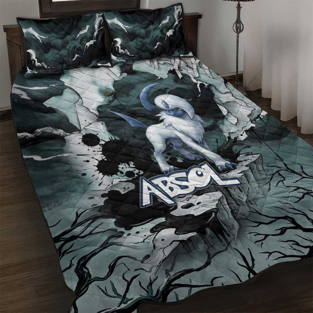 Absol Quilt Bed Set Gothic Apocalypse Ink Art