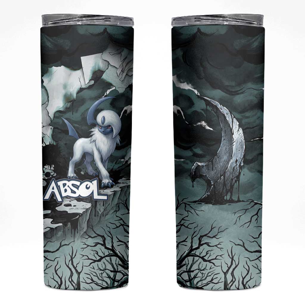 Absol Skinny Tumbler Gothic Apocalypse Ink Art