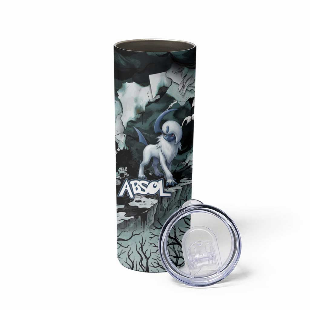 Absol Skinny Tumbler Gothic Apocalypse Ink Art
