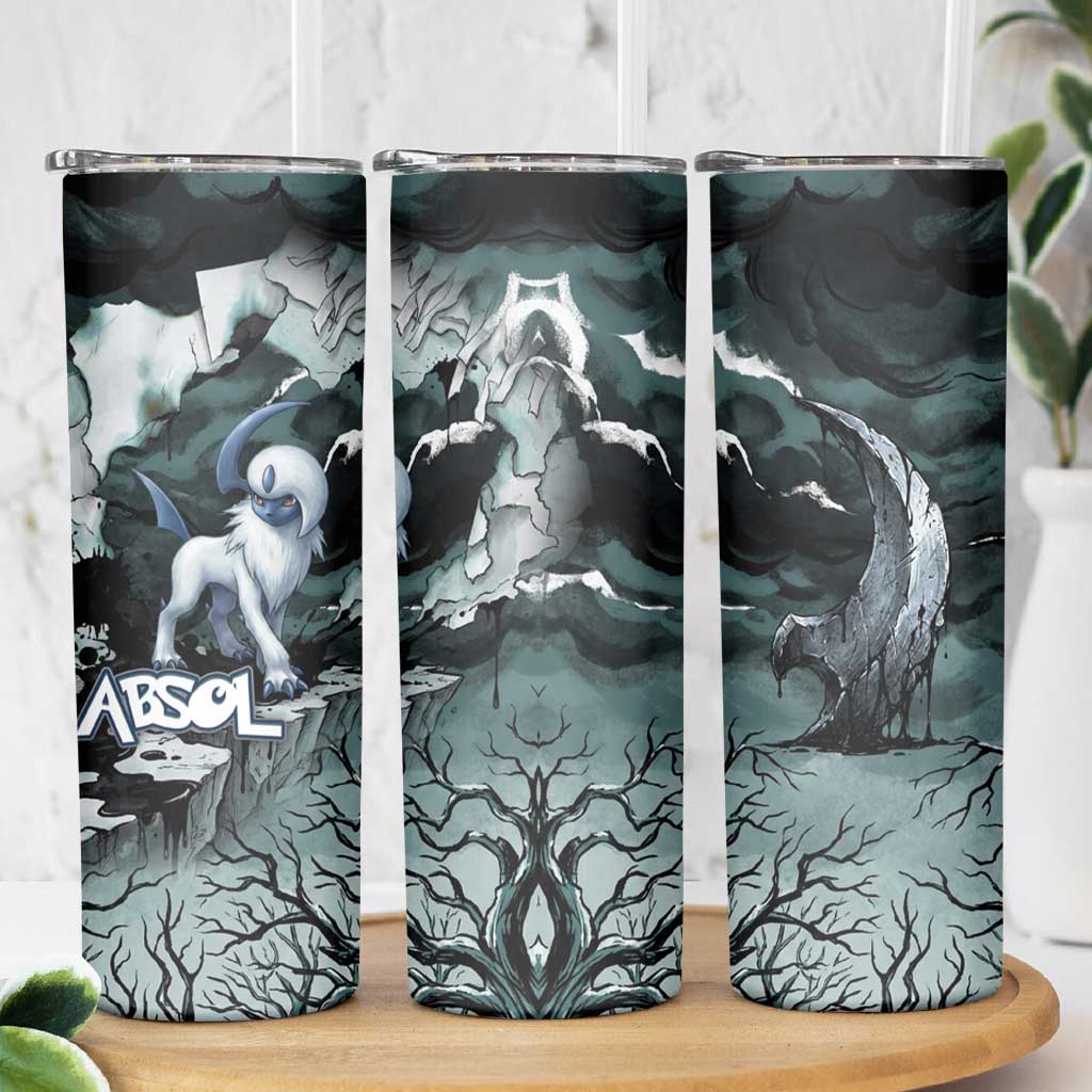 Absol Skinny Tumbler Gothic Apocalypse Ink Art