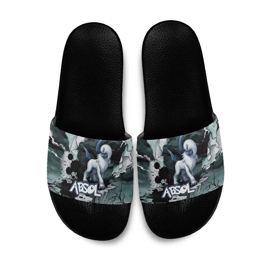 Absol Slide Sandals Gothic Apocalypse Ink Art