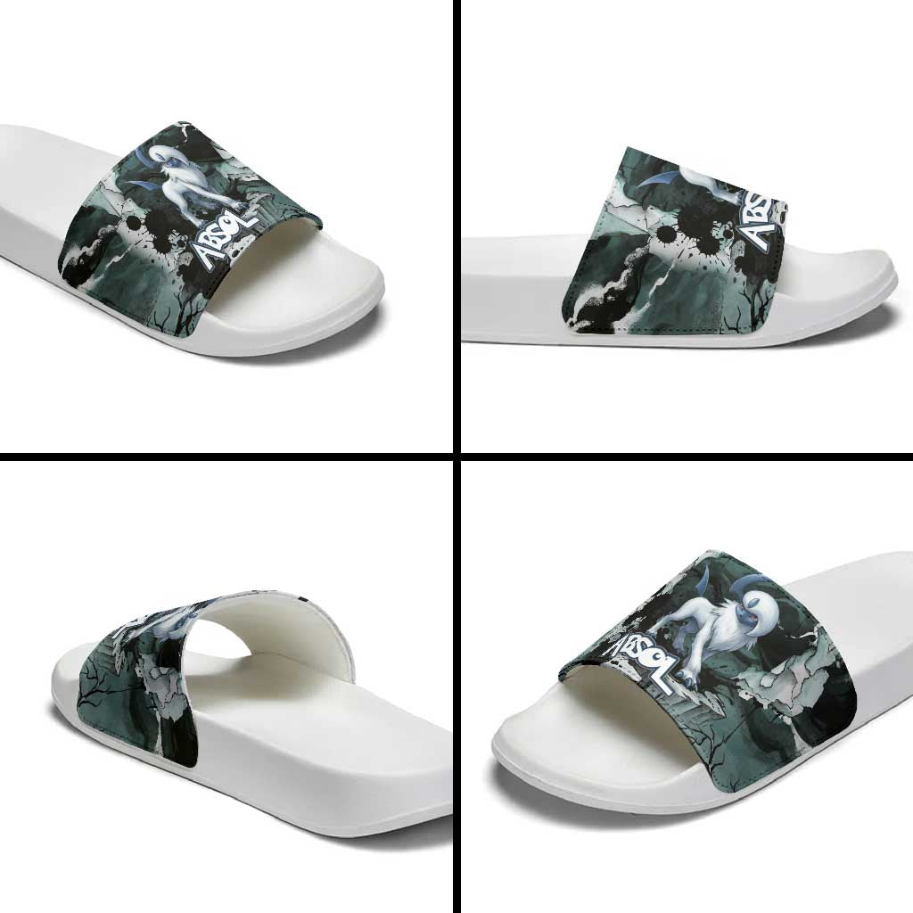 Absol Slide Sandals Gothic Apocalypse Ink Art