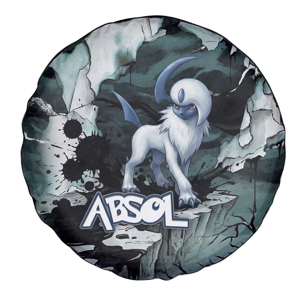 Absol Spare Tire Cover Gothic Apocalypse Ink Art