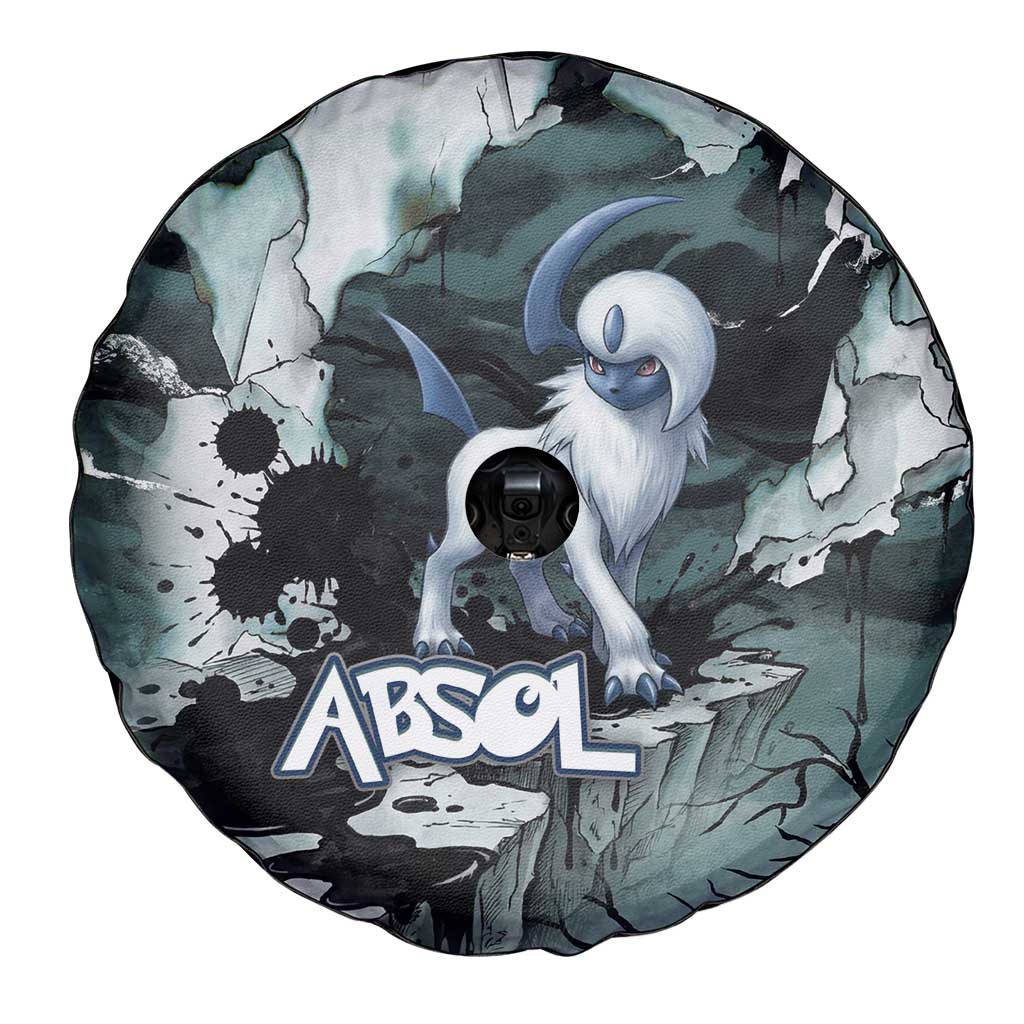 Absol Spare Tire Cover Gothic Apocalypse Ink Art