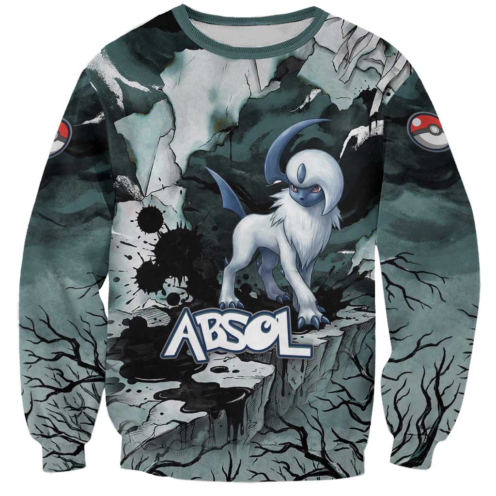 Absol Sweatshirt Gothic Apocalypse Ink Art
