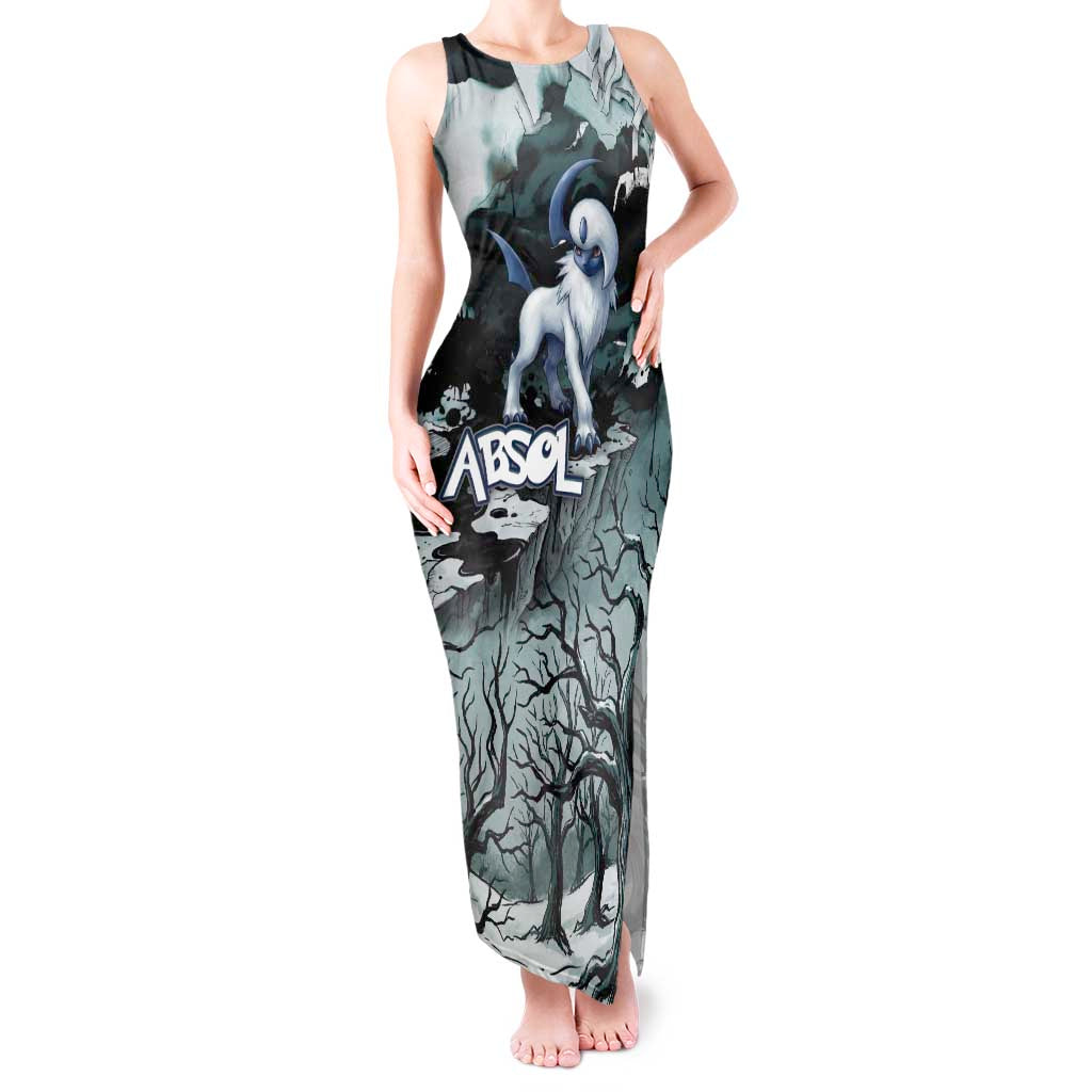 Absol Tank Maxi Dress Gothic Apocalypse Ink Art