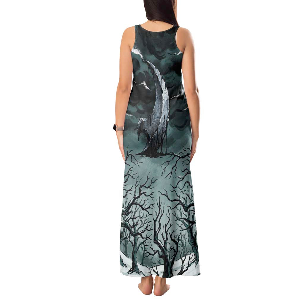 Absol Tank Maxi Dress Gothic Apocalypse Ink Art