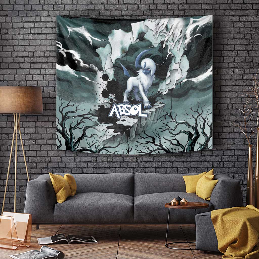 Absol Tapestry Gothic Apocalypse Ink Art