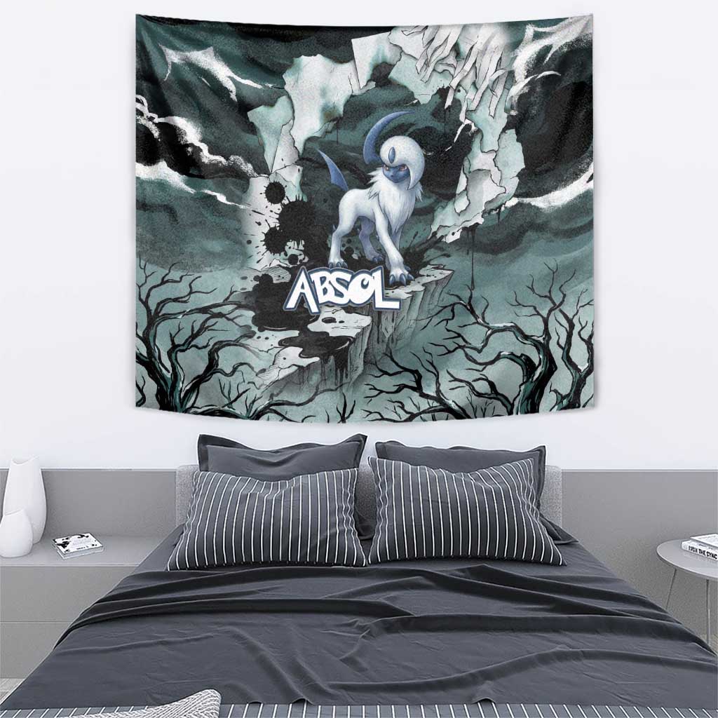 Absol Tapestry Gothic Apocalypse Ink Art