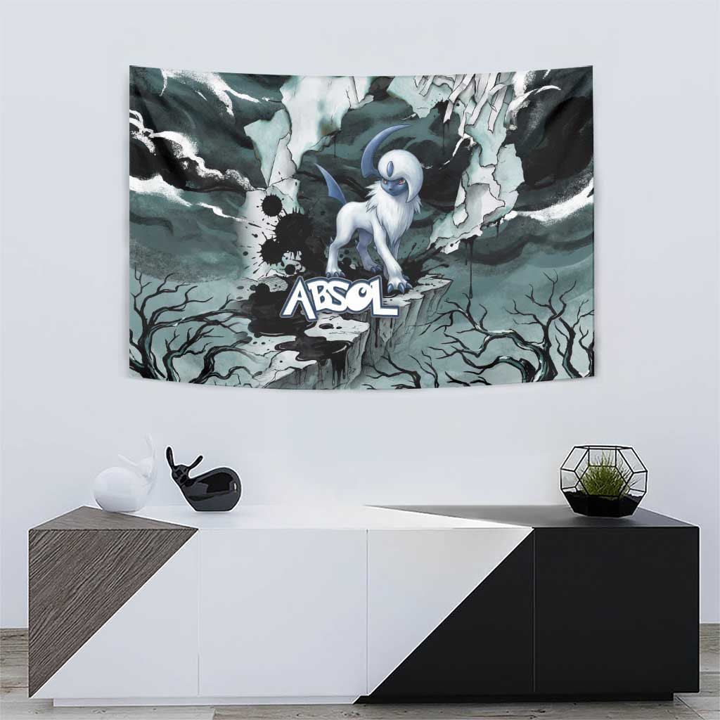 Absol Tapestry Gothic Apocalypse Ink Art