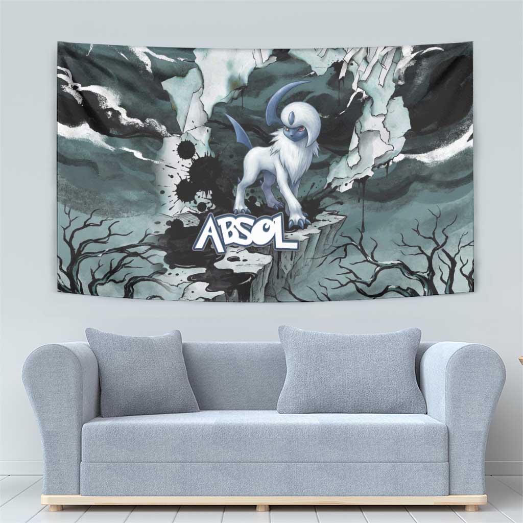 Absol Tapestry Gothic Apocalypse Ink Art
