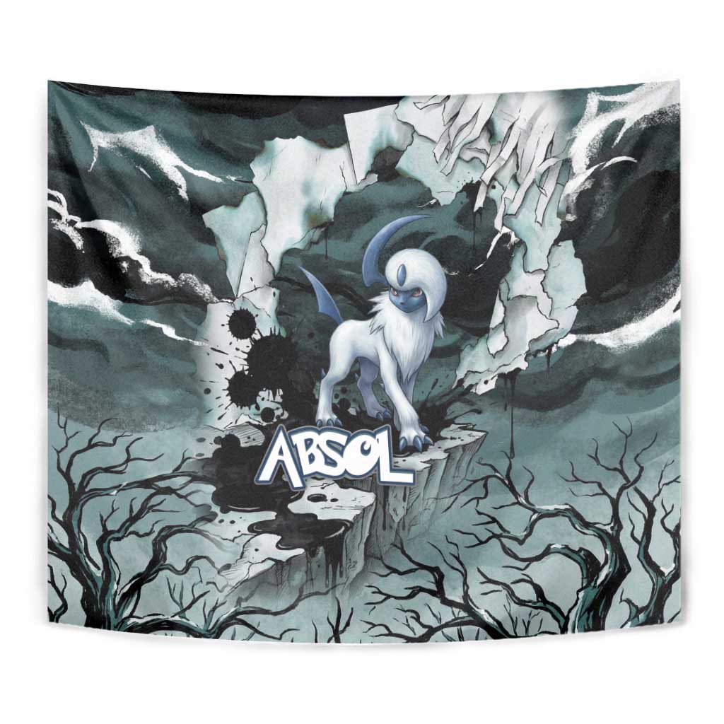 Absol Tapestry Gothic Apocalypse Ink Art