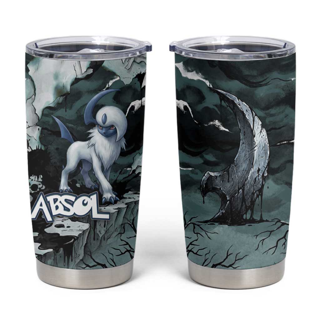 Absol Tumbler Cup Gothic Apocalypse Ink Art
