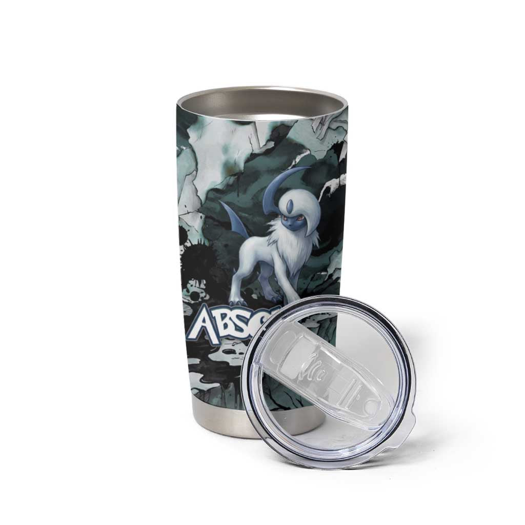 Absol Tumbler Cup Gothic Apocalypse Ink Art