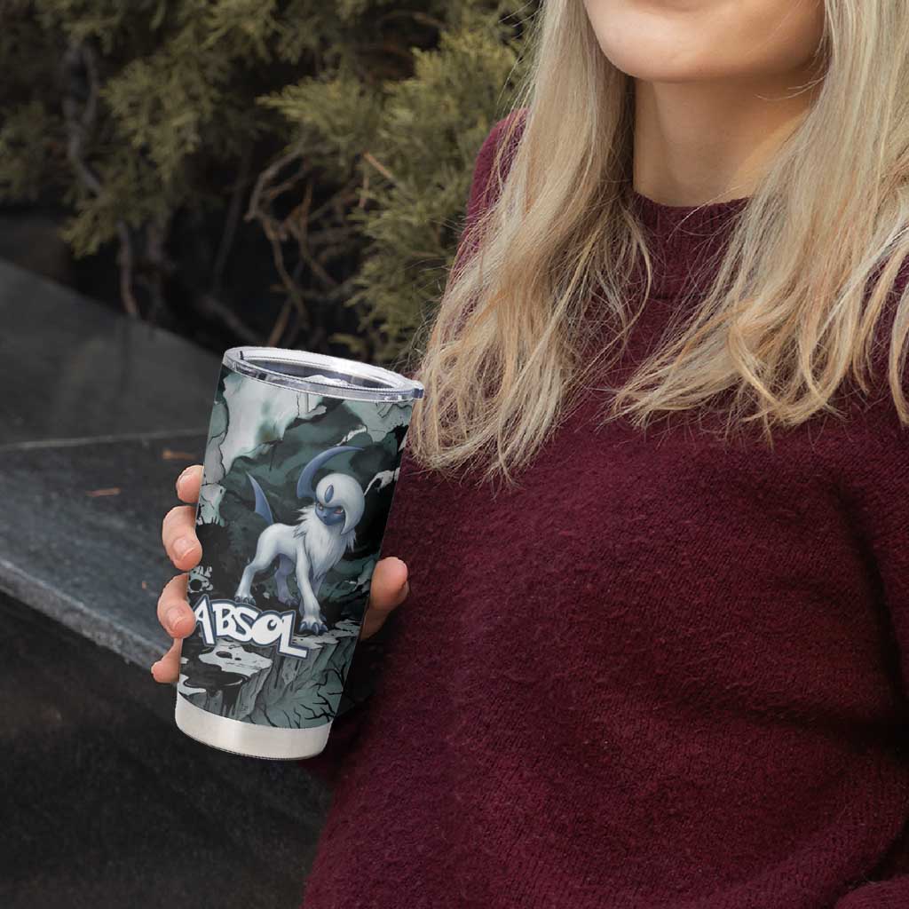Absol Tumbler Cup Gothic Apocalypse Ink Art