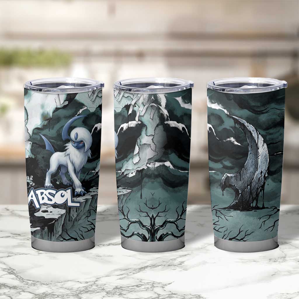 Absol Tumbler Cup Gothic Apocalypse Ink Art