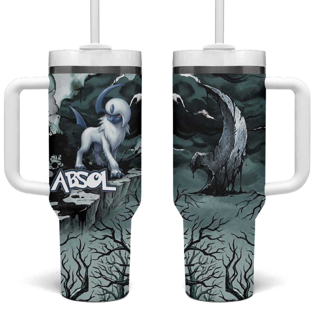 Absol Tumbler With Handle Gothic Apocalypse Ink Art