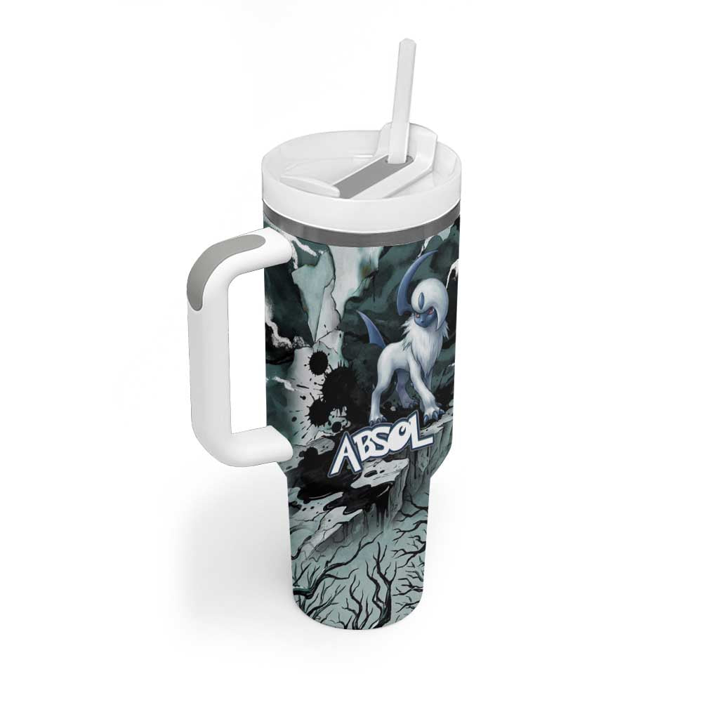 Absol Tumbler With Handle Gothic Apocalypse Ink Art