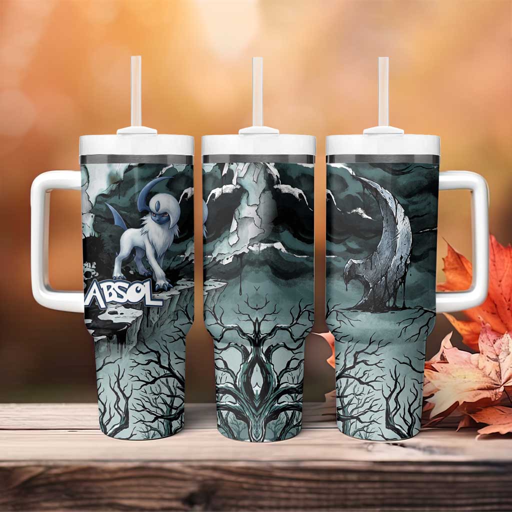 Absol Tumbler With Handle Gothic Apocalypse Ink Art