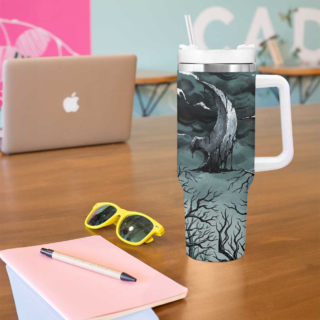 Absol Tumbler With Handle Gothic Apocalypse Ink Art