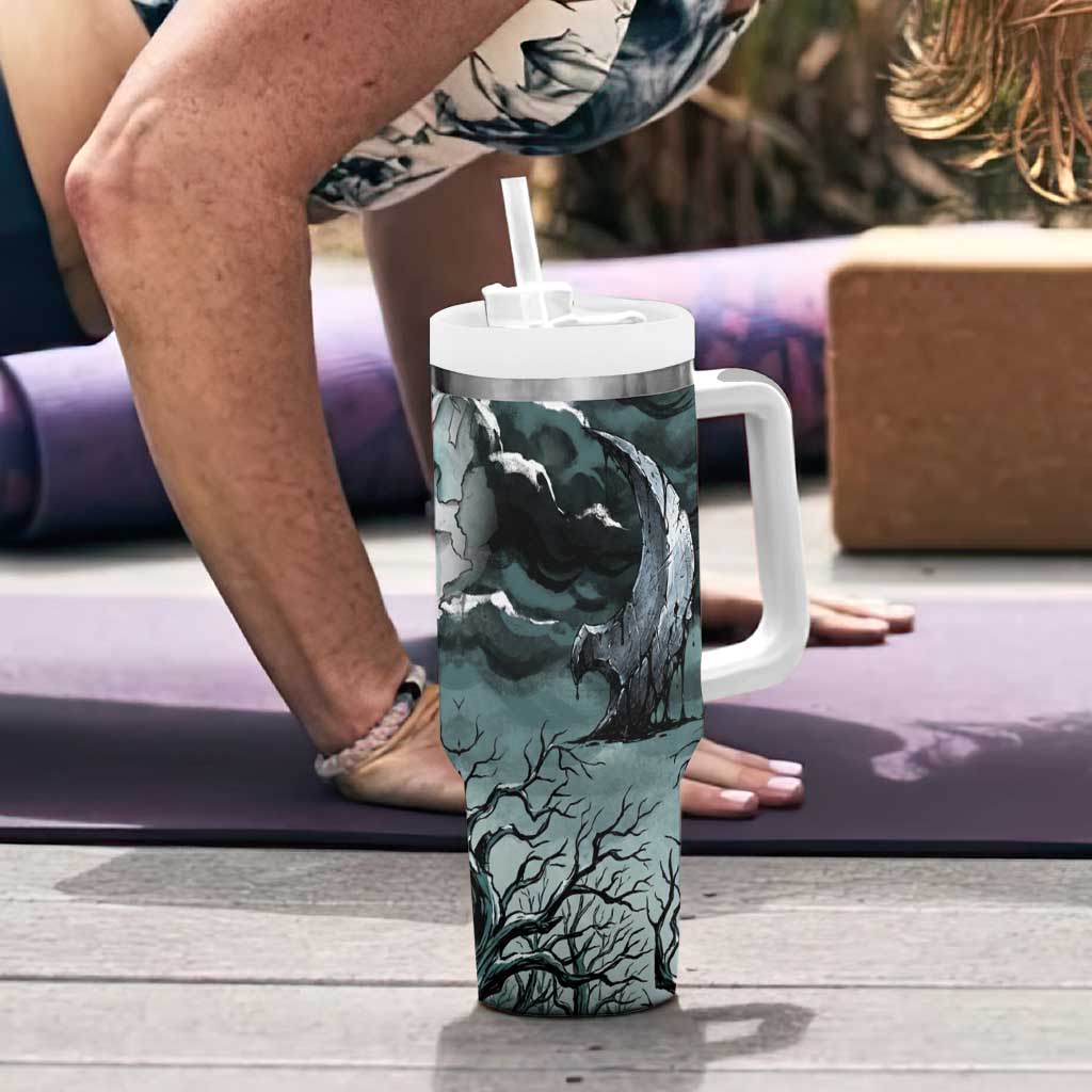 Absol Tumbler With Handle Gothic Apocalypse Ink Art