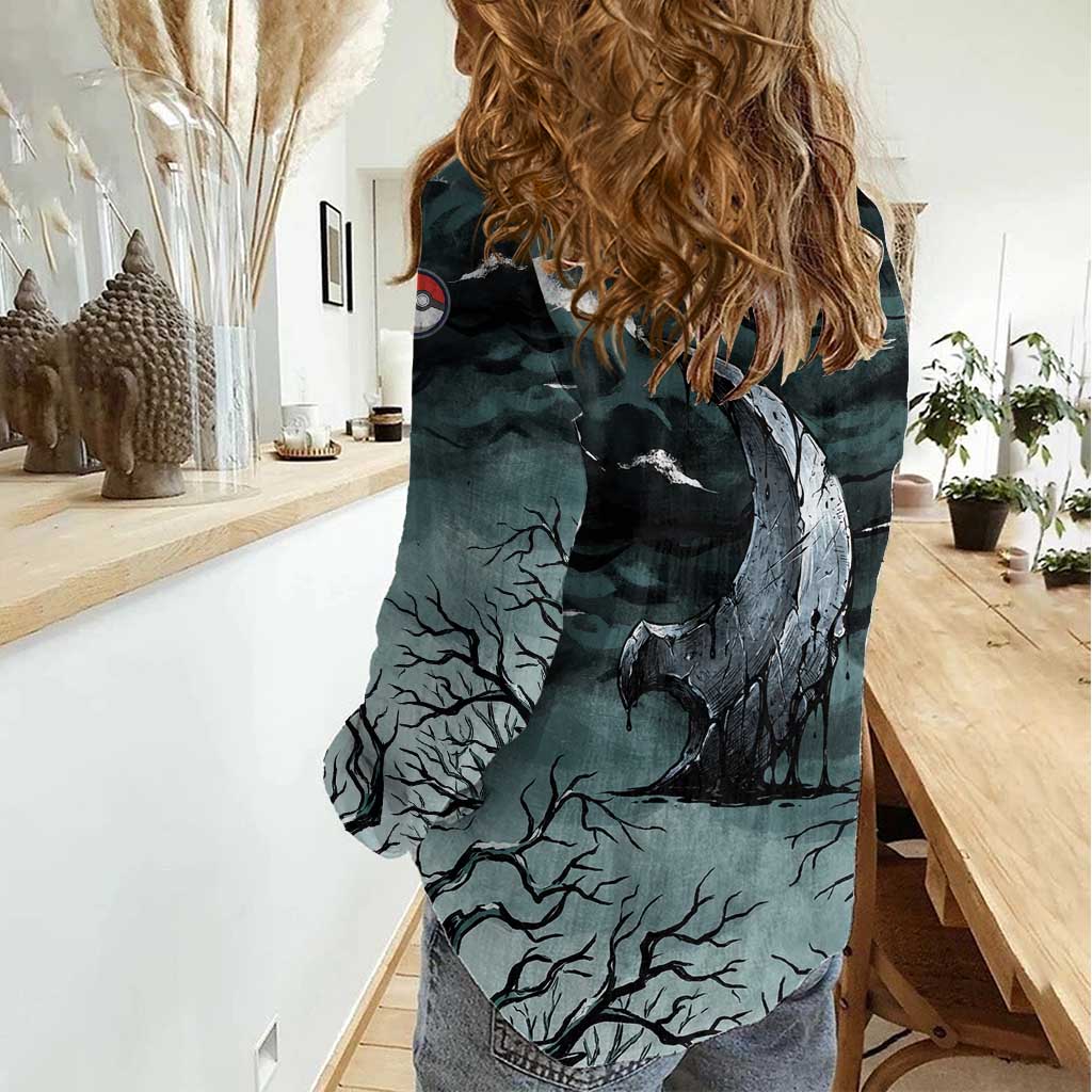 Absol Women Casual Shirt Gothic Apocalypse Ink Art