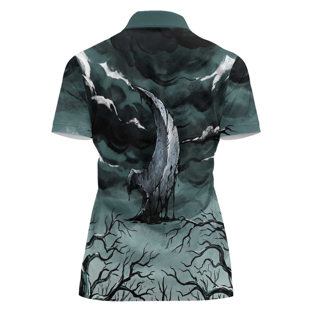 Absol Women Polo Shirt Gothic Apocalypse Ink Art